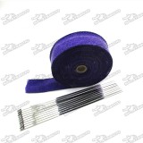 Purple 2  x 50 FT Exhaust Pipe Heat Header Wrap Insulation Thermal Tape