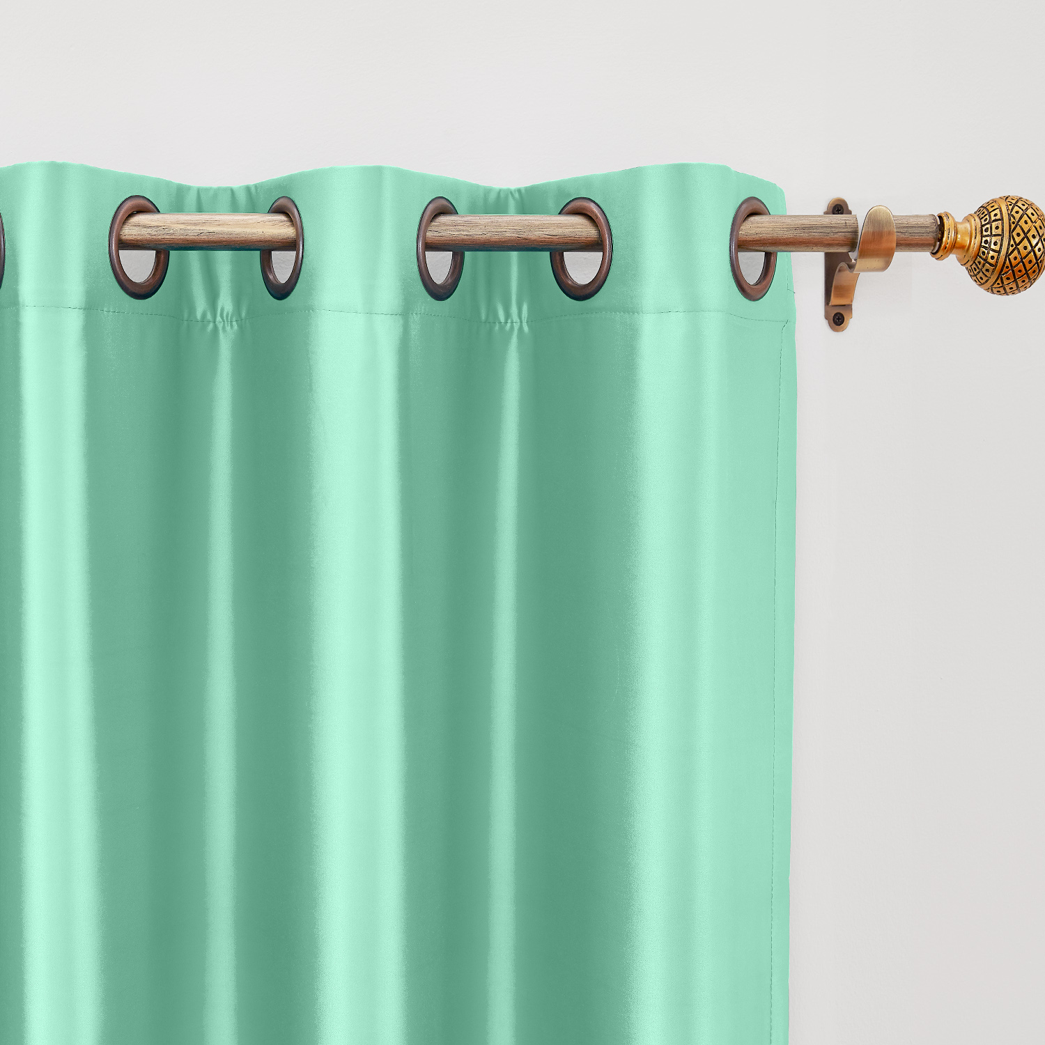 ChadMade Elegant Vintage Polyester Cotton Silk Solid Curtain Burgundy