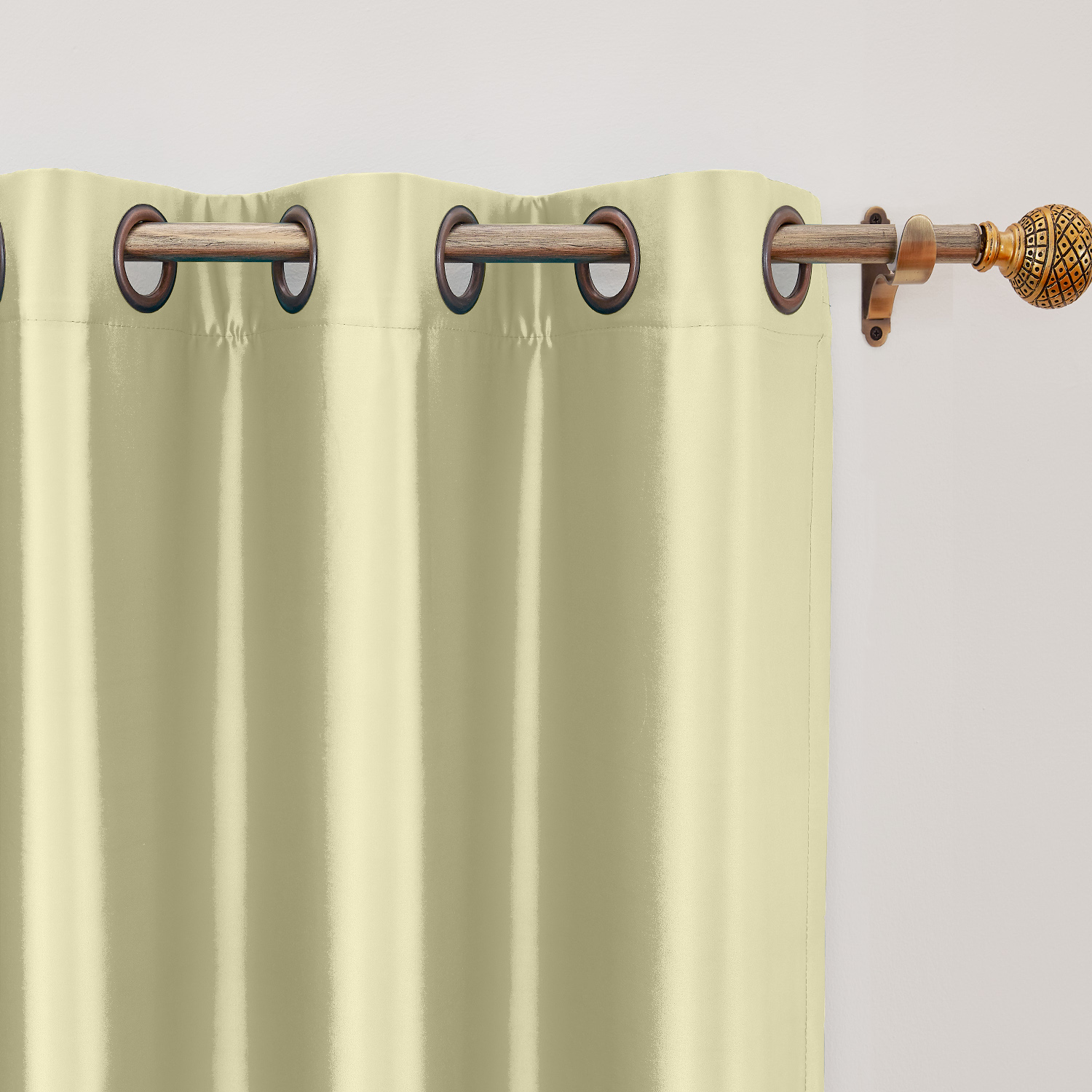 ChadMade Elegant Vintage Polyester Cotton Silk Solid Curtain Burgundy