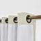 Antique Bronze Grommet Fuax Linen Window Curtain with Blackout Lined LIZ