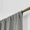 Rod Pocket Faux Linen Window Curtain with Blackout Lined LIZ