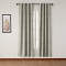 Antique Bronze Grommet Faux Linen Curtain Panel Olive