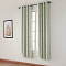 Antique Bronze Grommet Faux Linen Curtain Panel Olive