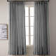 Pinch Pleated Textured Faux Dupioni Silk Drape Curtain with Blackout Lined Yun