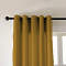 Antique Bronze Grommet Faux Dupioni Silk Drape Curtain with Blackout Lined Yun
