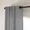 Antique Bronze Grommet Faux Dupioni Silk Drape Curtain with Blackout Lined Yun