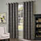 Antique Bronze Grommet Jacquard Blackout Lined Curtain Drape Questa