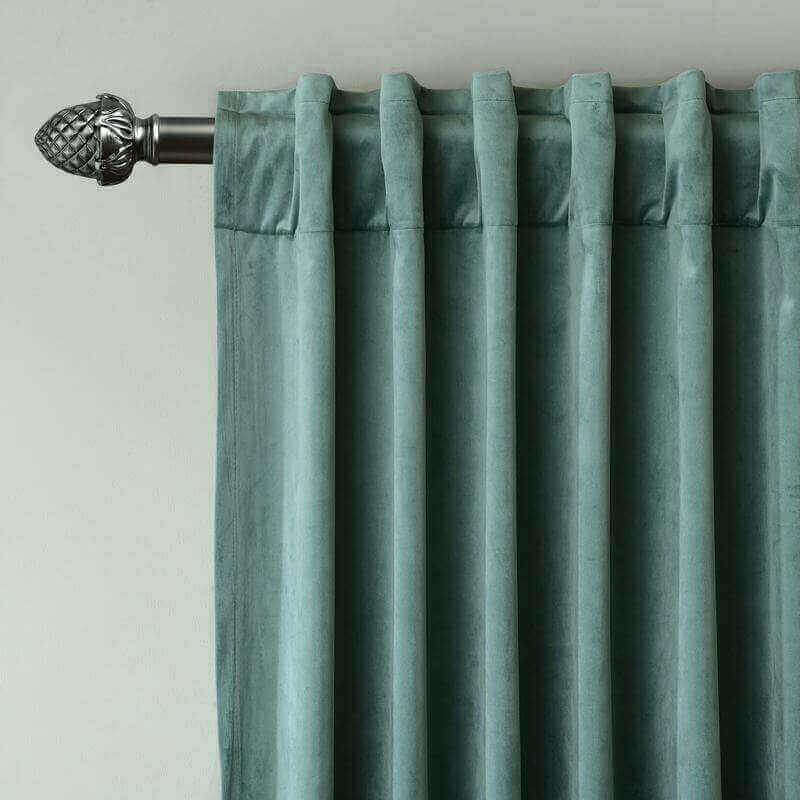 ChadMade Pinch Pleated 72W x 96L Blackout Lined Velvet Curtain Drapery ...