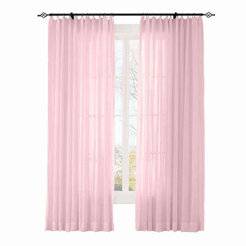 ChadMade Indoor Outdoor Solid Sheer Curtain Tab Top Ivory 84 W X 96 L