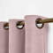 Antique Bronze Grommet Polyester Cotton Drapery With Blackout Lining Thermal Curtain Kantee