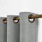 Antique Bronze Grommet Polyester Cotton Drapery With Blackout Lining Thermal Curtain Kantee