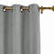 Antique Bronze Grommet Polyester Cotton Drapery With Blackout Lining Thermal Curtain Kantee