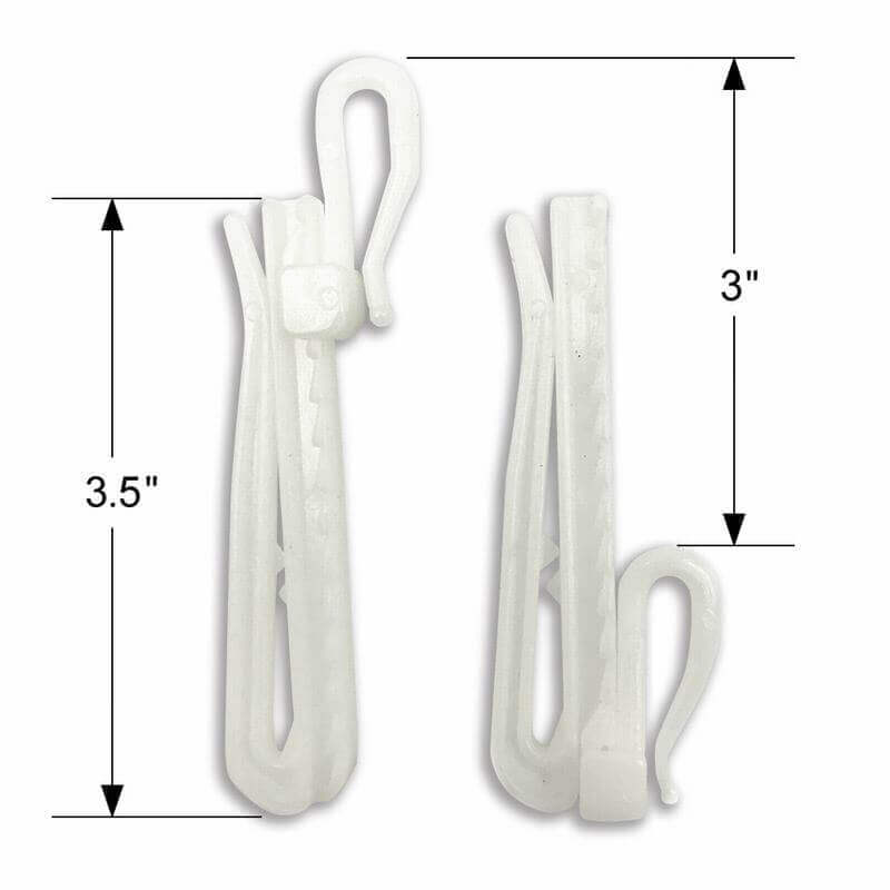 15pcs of Adjustable Deep Pinch Pleat Hooks Adjustable Locking Curtain Tape Hooks Plastic 