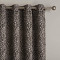 Antique Bronze Grommet Jacquard Blackout Lined Curtain Drape Questa