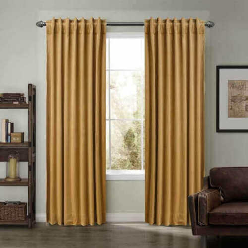 Back Tab Rod Pocket Velvet Curtain Drapes Set Of 2 Unlined