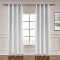 Antique Bronze Grommet Fuax Linen Window Curtain with Blackout Lined LIZ