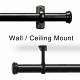 Ceiling or Wall Mounted Curtain Rod, Hanging Rod Set for Window Room Divider  44-156 inches Jaylon