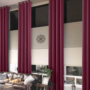 Loft Curtain Polyester Drapes Thermal Insulated Blackout Curtain Heavy Weight PAZ