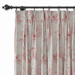 Aquarelle Print Polyester Linen Curtain Drapery BERT