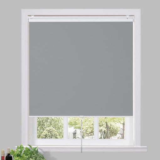 THOMAS 100% Blackout Blinds Shade Spring Cordless Roller Shade for Living Dining and Bedroom