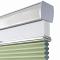 RHODES Cordless Blackout TriShades Day/Night Honeycomb Shade with White Backing White Sheer