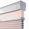 RAVEN Cordless Blackout TriShades Day/Night Honeycomb Shade with White Backing Pink Sheer