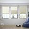 REVA Cord Lift Blackout TriShades Day/Night Honeycomb Shade with White Backing Beige Sheer