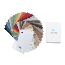LIZ Polyester Linen Blend Fabric Swatch Sample Booklet  (38 Colors Included)