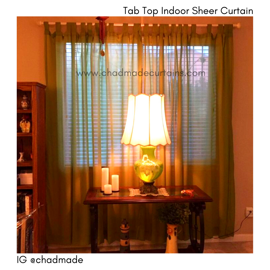 tab top indoor sheer curtain
