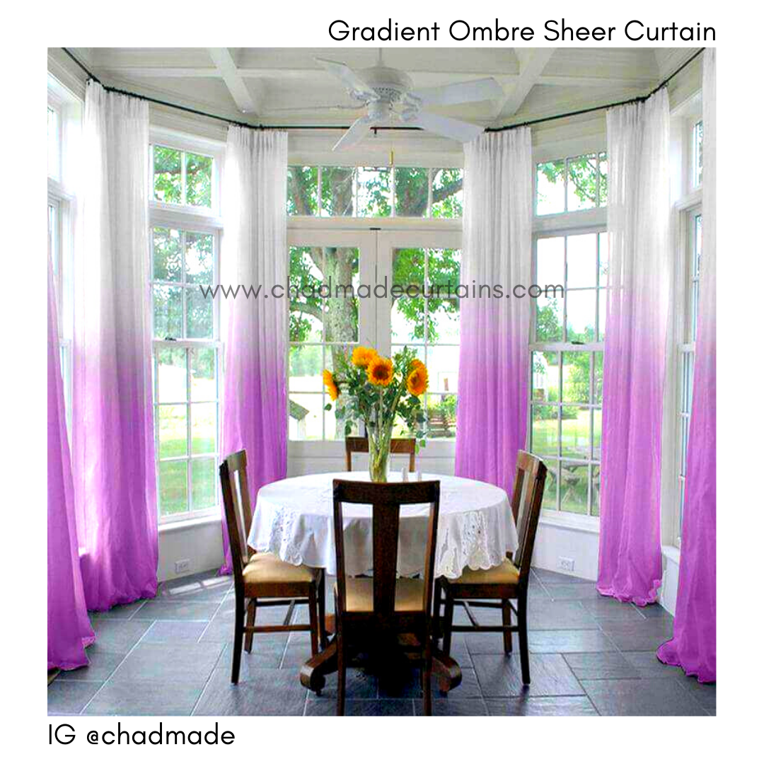 gradient ombre sheer drapes