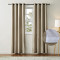 Jawara Luxury Solid Linen Curtain Grommet Top Room Darkening Liner