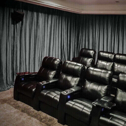 Velvet Blackout Lined Home Movie Theater Curtain Drapes Panel