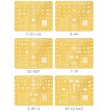 WL Golden BGA Reballing Stencil Kit 0.12mm Thickness Tin Mesh Solder Template for iPhone XSMAX XS XR X 8 8P 7P 7 6P 6 5 5S