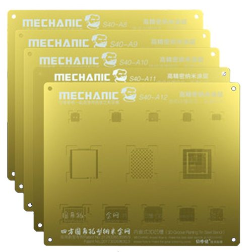 Mechanic 3D Groove Reballing Stencil  A8 A9 A10 A11 A12 Gold Plant Tin Mesh for iPhone 6 6S 6SP 7G 7P 8 8P X XS XS MAX XR S40