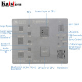 kaisi 3D IC Chip BGA Reballing Stencil Kits Set A8 A9 A10 A11 stencil tin plate hand tools for iPhone 6SPlus 7G X 8G 8P series
