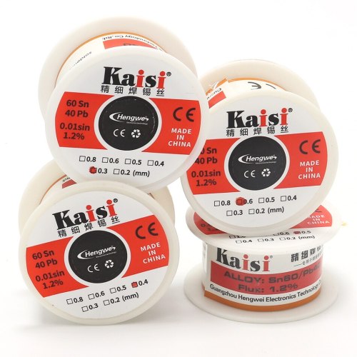 Kaisi 0.3 / 0.4 / 0.5 / 0.6mm solder wire electronic components soldering tools electronic repair BGA rework solder wire