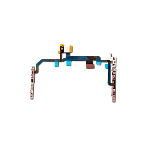 For iPhone 8 Plus Mute Switch Power On Off Button Flex Cable with Metal Holder