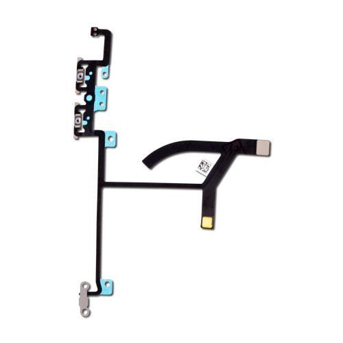 For iPhone XS Max Volume Control Button Ribbon With Metal Bracket Flex Cable
