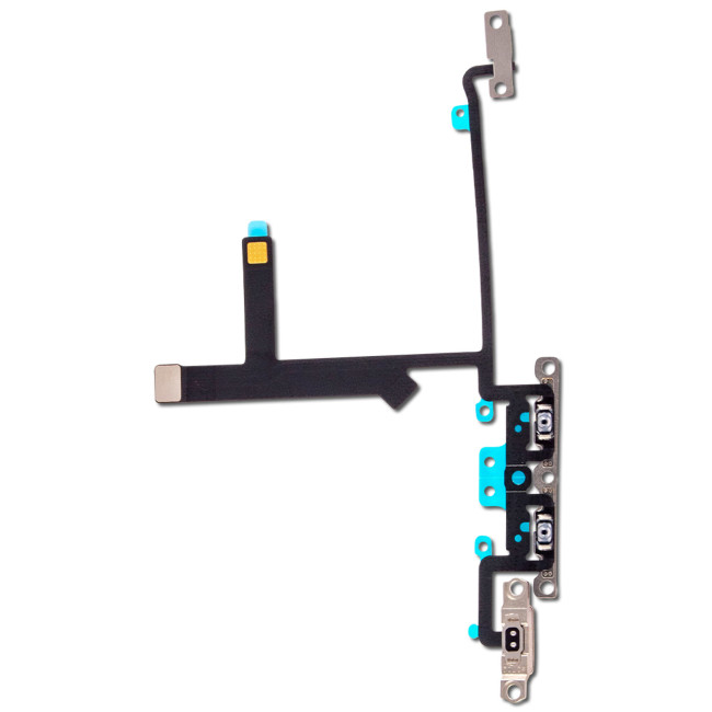 For iPhone XS Volume Control Button Ribbon With Metal Bracket Flex Cable