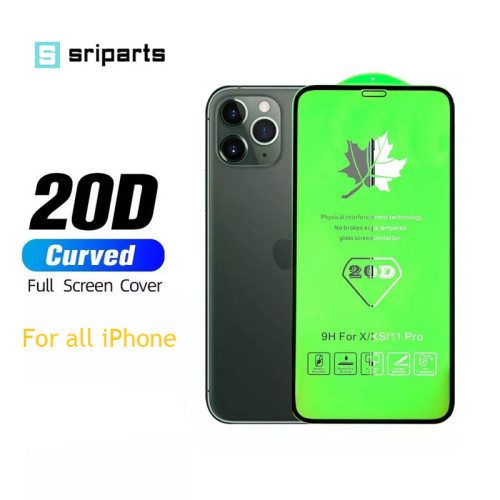 20D Full Cover Tempered Glass Screen Protector for iPhone 15 14 13 x xs max xr 11 12 Pro Max Plus