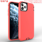 For iPhone 7 8 Plus X XS XR MAX 11 12 Pro 13 Case Three-in-one liquid Silicone Anti-fall Mobile Phone Case Dustproof All-inclusive
