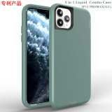 For iPhone 7 8 Plus X XS XR MAX 11 12 Pro 13 Case Three-in-one liquid Silicone Anti-fall Mobile Phone Case Dustproof All-inclusive