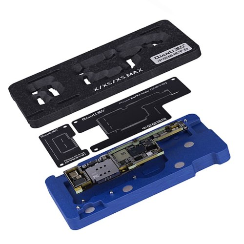 Qianli Mainboard Middle Layer Board BGA Reballing Stencil Plant Tin Platform for iPhone X XS MAX 11Pro Logic Board Rework Tool