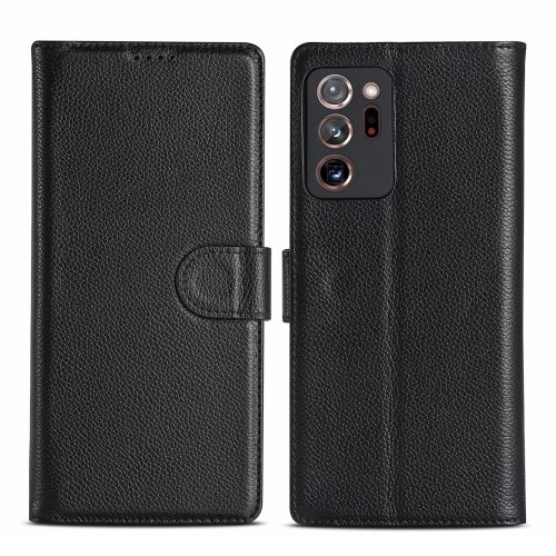 Genuine Leather Flip Case for Samsung Galaxy Note20 Ultra 5G Luxury Business Card Slot Wallet Phone Cases Cover