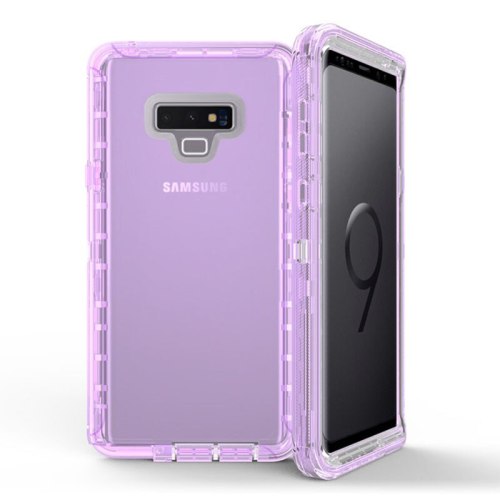 3 in 1 Clear Robot Transparent Case Cover for Samsung Galaxy Note 9 8 S9 S8+ 360 Full Protect Shockproof Clear Hard PC Case