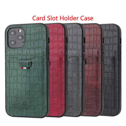 Crocodile Skin PU Leather Card Slot Holder Case For iPhone 12 Pro Max 5.4 6.1 6.7 inch For iPhone 11 Pro Max XS 7 8 Plus XR Cover