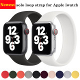 2020 Newest Silicone Strap for Apple Watch 6 5 4 3 2 1 SE Band 44/42mm 40/38mm iWatch band Belt Solo single Loop iwatch bracelet