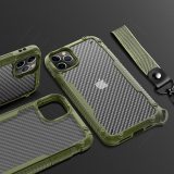 Carbon Fiber Case with Wrist Lanyard For iPhone 12 Mini 12 Pro Max Cases Phone Cover Soft Case For iphone 11 12 Pro 11 Case Full Protection Fundas