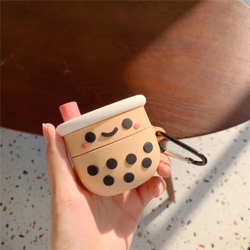For AirPods Pro Case 3D Milky Tea Cartoon Soft Silicone Wireless Earphone Cases