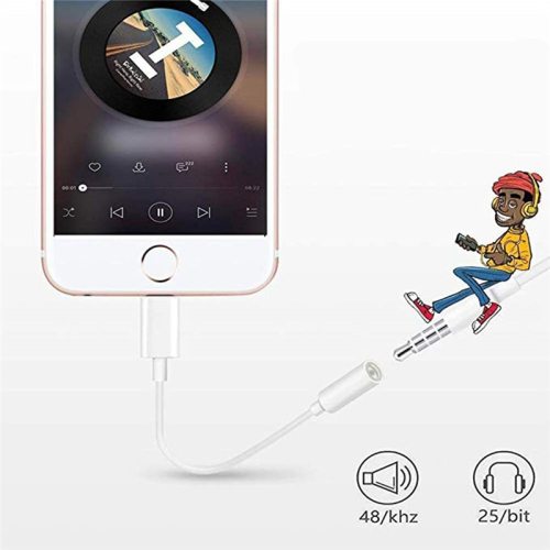 Wired Headphone Jack Lightning To 3.5mm Aux Adapter for IPhone 11 Pro Max XS XR X 12 Lighting Earphone Audio Splitter Converter